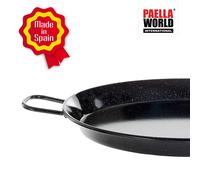 Paella World Poêle à paella espagnole originale type Valenciana 50 cm acier émaillé avec poignées