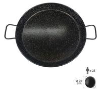 Poêle à paella émaillée valencienne 25 personnes / 70 cm.