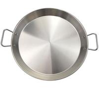 Poêle à paella en acier inoxydable Unyqoos® de 40 cm de diamètre – pour jusqu'à 9 personnes, compatible avec les plaques à induction, au gaz/électrique, résistante à la chaleur du four, avec poignées 