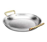 Poêle à paella espagnole en acier inoxydable 304 anti-adhésive compatible induction