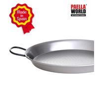 Paella World Poêle à paella espagnole originale type Valenciana 28cm acier poli avec poignées