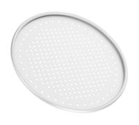 Poêle à Pizza Ronde Perforée en Aluminium Argenté pour Usage Domestique | Revêtement Antiadhésif, Nettoyage Facile, Résistance à Chaleur, Adaptée aux Brioches Vapeur