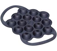 Poêle à poffertjes en fonte, pré-assaisonnée, avec 15 cavités pour des poffertjes authentiques