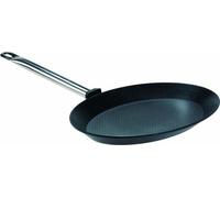 Poêle à poisson antiadhésive en titane - compatible induction - 40 cm - fonte d'aluminium - acier inoxydable