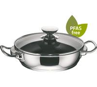Poêle à servir avec couvercle en verre 28 cm, acier inoxydable, poli - Injoy® sans