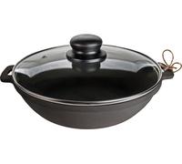 Poêle à servir avec couvercle en verre Poêle à frire en fonte 28cm T104C3
