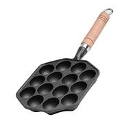 Poêle À Takoyaki, 14 Trous, Plaque De Cuisson Takoyaki, Moule À Boulettes De Viande De Poulpe Antiadhésif En Fonte Avec Poignée Amovible Pour Faire Des Boules De Crêpes