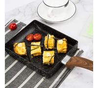 Poêle à tamagoyaki japonaise, compatible avec les cuisinières à gaz et à induction, poêle pour cuire des œufs et des steaks, avec poignée isolante