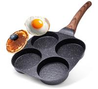 Poêle à œufs en granit - VILDE - 4 trous - 19x19 cm - Anti-adhésif - Compatible induction - Lave-vaisselle