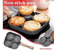 Poêle à œufs frits - Mini - 4 Trous - Antiadhésive - Facile à nettoyer - Compatible induction