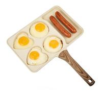 Poêle à œufs | Poignée en bois amovible - Petite poêle à frire pour une utilisation avec des œufs,pour la maison appartement barbecue camping cuisson viande poisson poulet bacon