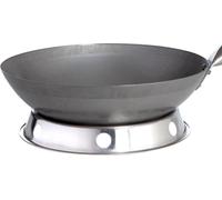 Poêle à wok chinoise originale, Ø 35 cm et anneau wok en acier inoxydable
