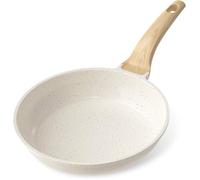 Poêle anti-adhésive de 24 cm-YASHE, avec revêtement en granit pour œufs, crêpes et bacon, compatible avec induction