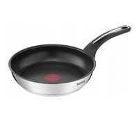 Tefal Poêle Emotion E3000404 – Revêtement antiadhésif, Acier inoxydable – Cranberry 24 cm