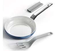 Poêle antiadhésive de 20 cm, empilable, en céramique titane, sans , incluant une spatule