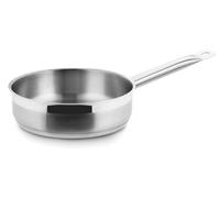 Poêle antiadhésive de 28 cm, gamme ECO-CHEF, en acier inoxydable, capacité de 4 litres, compatible avec les plaques à induction