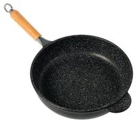 Poêle antiadhésive de grande taille avec manche, noire, 32 cm