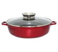 Poêle antiadhésive Elo Rubino, en aluminium coulé, ronde, pour induction, de couleur rouge, diamètre 28 cm