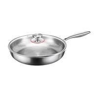 Poêle antiadhésive : poêle avec couvercle, casseroles résistantes aux rayures, poêle multifonction à chauffage uniforme, pour cuisinière à induction et cuisinière électrique, outil de cuisine durable