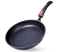 Poêle antiadhésive - Revêtement en diamant avec effet antiadhésif - Poignée amovible - 28 cm - Aluminium - Compatible gaz et induction - Noir
