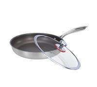 Poêle Antiadhésive Titane - Acier Inoxydable Ustensiles De Cuisine | Induction Compatible Sans PFOA Sauteuse, Poêle À Frire Pour Crêpes, Œufs, Familles Et Débutants Amateurs