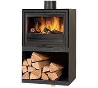 Poêle bois bûche GODIN Clairvoy 7Kw - Noir mat - 411104 Noir G