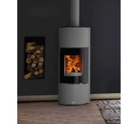 Poêle bois bûche GODIN Terrasson 8Kw - Gris - 400230
