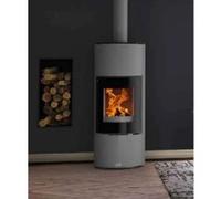 Poêle bois bûche GODIN Terrasson 8Kw - Gris - 400230 gris G