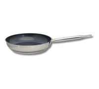 Elo 2453826 Poêle 28 cm Inox 18/10, Induction, Compatible Tous Feux et Four, Revêtement Antiadhésif Sans PFAS, Fond Economie d’Energie, Manche Riveté, Acier Inoxydable
