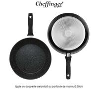 Poêle Cheffinger Noire x 3 (20 cm 24 cm et 28 cm)