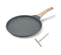 Poêle Crêpière à Crêpes 20 cm avec Revêtement Antiadhésif en Fonte Aluminium - Tous Feux dont Induction noir