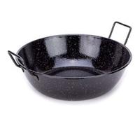 Garcima 5020003 Poêle émaillée double profondeur avec poignées 38 x 32 x 12 cm noir