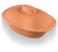 Poêle de cuisson en céramique, 3,5 litres, ovale, pour cuisson à la vapeur, couleur naturelle