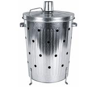 Poêle de jardin bois feu baril galvanisé à chaud avec couvercle