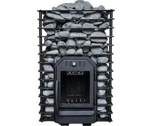 Poêle de sauna à bois Cozy 18 QUATTRO-TW Chauffage extérieur avec 2ème allure pour cabines de sauna de 9 m³ à 18 m³