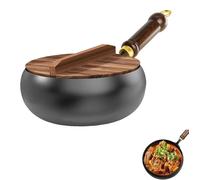 Poêle, design forgé à la main, compatible avec les plaques à induction, noire, 28 cm