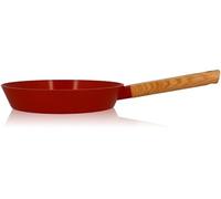 ECTOR Poêle revêtue céramique Paprika induction manche bois D24 cm