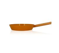 Poêle Ector induction aluminium revêtu manche en bois 28 cm jaune Ogo