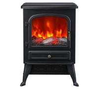 Poêle électrique à effet de flamme - Chauffage d'appoint - 750–1500 W - 220 V - Thermostat réglable - Effet de flamme LED - Protection contre la surchauffe
