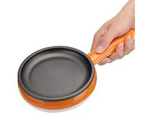 Poêle électrique avec Cuiseur Vapeur, Mini Poêle électrique Antiadhésive Multifonction, Chaudière à œufs pour Petit Déjeuner, Cuisine, Prise UE 220 V
