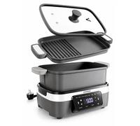 Poêle électrique avec plaque de cuisson, dimensions 32,5 x 21 cm, capacité 4,25 litres, 1500 W
