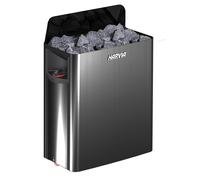 Poêle Électrique Harvia The Wall Black Steel 8.0 kW | avec commande intégrée | SW80