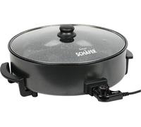 Poêle électrique multifonction 1500 W - Poêle à pizza avec couvercle en verre ø36 x 7 cm