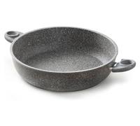 Poêle en acier avec revêtement en pierre, diamètre 32 cm, antiadhésive, résistante aux rayures, fabrication italienne