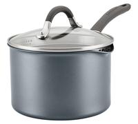 Poêle en acier inoxydable antiadhésive, 18 cm, 2,8 L, compatible avec les plaques à induction, avec couvercle tamiseur