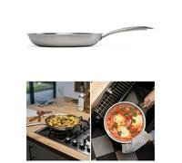 Poêle en acier inoxydable PRO - LIVOO - PRO 28 cm - Triply 3 couches - Sans PFAS - Tous feux (induction)