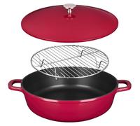 Poêle en aluminium, 5 pièces, diamètre 28 cm, avec couvercle, insert vapeur, compatible induction