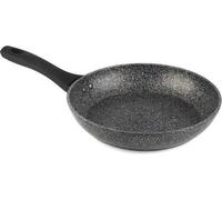 Poêle en aluminium antiadhésive de 24 cm avec poignée en plastique souple - Compatible avec les plaques à induction - Argent