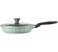 Poêle en aluminium BUYDEEM 25cm, antiadhésive, avec couvercle en verre