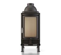 Poêle en faïence Brunner HKD 2.2 porte tournante ronde 9 kW Module pour chaudière, Cadre de montage, noir R = 330